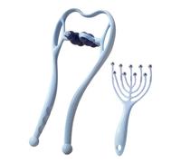 TPR 36 cm Rullo | 6 palle rilassanti muscolari, presa semplice, solido | perfetto per collo, schiena, gambe, spalle, casa, ufficio, viaggi, lunghe ore