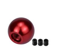 TPSOBRU Universale Auto Gear Testa Pomello Manuale Modifica Auto Testa Stelo Universale Lega Alluminio Sfera Rotonda Maniglia Ingranaggio Carrello Bobblehead(Red)