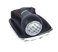 TPSOBRU Universale Auto Gear Testa Pomello Per Per Golf 4 IV MK4 GTI R32 Per Bora Per Jetta 1999-2004 5/6 Velocità 12Mm Pomello Leva Cambio Cuffia Collare(B0045)