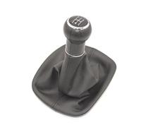 TPSOBRU Universale Auto Gear Testa Pomello Per Per Passat B5 1998-2004 Accessori Styling Auto Pomello Cambio 5/6 Velocità Cuffia Pelle Custodia Protettiva(Black 5 Speed)