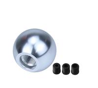 TPSOBRU Universale Auto Gear Testa Pomello Pomello Cambio Automatico Universale Ingranaggio Sfera InAlluminio Dado Vite Veicoli Manuale Parti Ricambio Interni(Argento)