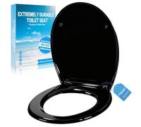 TPSOJJY Tavoletta copriwater per WC con abbassamento automatico, di alta qualità e stabile, antibatterica, con funzione Quick Release, facile da montare, stabile fino a 250 kg (forma ovale)