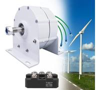 TPTAWF Generatore a magneti permanenti a Bassa RPM da 9000W, Generatore sincrono trifase Senza Ingranaggi, alternatore AC per turbina idraulica o eolica,24v