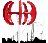 TPTAWF Generatore Eolico Efficiente 8000W 12V/24V - Design Verticale a 5 Pale con Controller per Uso Domestico, Marittimo e Chalet,24v