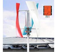 TPTAWF Kit Generatore Eolico a Turbina Verticale a Elica da 5000W con Sistema di Energia Eolica e Controller, Design Aerodinamico a 3 Pale,48v