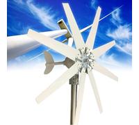 TPTAWF Kit Generatore Eolico da 3000W, Generatore a Mulino a Vento con 8 Pale, 12V 24V 48V, Generatore a Mulino a Vento con Controllore Ibrido Solare ed Eolico,48v