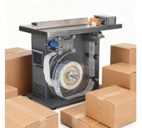 TPTAWF Macchina per etichettatura Semi-Automatica | Etichettatrice ad Auto-Centramento per Angoli a 90°, Precisione ±0,5mm