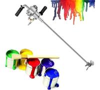 TPTAWF Miscelatore Agitatore di Vernice Pneumatico Portatile 1/8HP per Serbatoi da 5 Gal/20L, Miscelatore a Tamburo in Acciaio Inox con Grande Elica