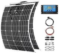 TPTAWF Pannello Solare da 1000 Watt 2 Pezzi da 500W Kit di Pannelli solari Flessibili con regolatore di Carica, Pannelli fotovoltaici monocristallini Portatili