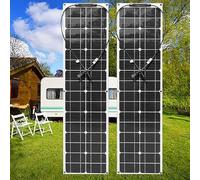 TPTAWF Pannello Solare Flessibile 400W, Kit di Pannello Solare con Celle Monocristalline, Controller di Carica 40A, Cavo di Estensione, Cavo con Pinza a Coccodrillo