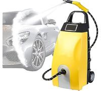 TPTAWF Pulitore a Vapore con 6 Accessori per la casa, lavapavimenti Potente Multitasking da 2500W con Serbatoio da 3,5 L,Giallo