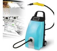 TPTAWF Pulitori a Vapore ad Alta Pressione, Macchina per la Pulizia Multiuso da 3,5 L, con 6 Teste Spazzola, Riscaldamento rapido in 15 Secondi,Blu