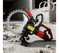TPTAWF Sega per Cemento toroidale aggiornata | Motore in Rame Puro 12000W | Con Lama da 16'' e Sistema d'Acqua | Taglio a 90° senza Angoli Morti