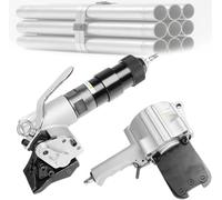 TPTAWF Tenditore Pneumatico per reggiatrice in Acciaio Metallico e sigillatore per taglierina, reggiatrice Portatile ad Alta Resistenza,25mm