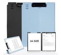 TPTGIAR 2 tavolette portablocco A4, in plastica, formato A4, 31,5 x 23,5 cm, doppio portablocco formato A4, con copertina, organizer per documenti, per scuola, ufficio, scuola