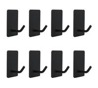 TPTGIAR 8 Pezzi Ganci Adesivi Bagno, Appendi Accappatoio Bagno Senza Forare, Nero Appendi Asciugamani Bagno, 3M Gancio Accappatoio Doccia per Bagno Toilette Cucina Ufficio Camera da Letto