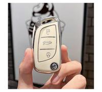 TPU Car Key Case Cover Shell Fob Per Peugeot Per Citroen C1 C2 C3 C4 C5 DS3 DS4 DS5 DS6 Auto Key Shell Accessori Portachiavi(Bianca)