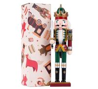 Tpudn Schiaccianoci Figure in legno Soldati Schiaccianoci, 30cm Decorazione tradizionale del camino di Natale Figure Decorazione per la casa Decorazione di Natale Decorazione di Natale(spadaccini)