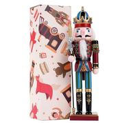Tpudn Schiaccianoci Figure in legno Soldati Schiaccianoci, 30cm Decorazione tradizionale del camino di Natale Figure Decorazione per la casa Decorazione di Natale Decorazione di Natale(Pikeman)
