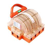 TPUOTI 1PSC/63A/100A/160A/225A 4P trasparente con lampada interruttore di scollegamento coltello a due poli a doppio tiro (colore: 4P 225A)