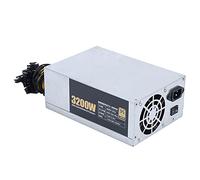 TPUOTI 3200W/2600W/2400W/2000W ETH Alimentatore per macchina mineraria 2U 10x6pin 95% Supporto di efficienza Multi-GPU per Bitcoin Mining (3200W)