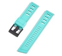 TPUOTI Cinturini per orologi in gomma fluorurata FKM 20mm 22mm Cinturini impermeabili a sgancio rapido per ogni marca di orologi subacquei(Cyan black,20mm)