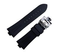 TPUOTI Cinturino in gomma siliconica per orologio Vacheron Constantin Overseas Bnad nero blu impermeabile sportivo da 25 mm x 8 mm, 25mm, Agata