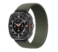 TPUOTI Cinturino Per Galaxy Watch Ultra Strap 47mm Accessori Sport Nylon intrecciato solo loop correa Bracciale Galaxy Watch 7 Ultra Band(Inverness Green,S)