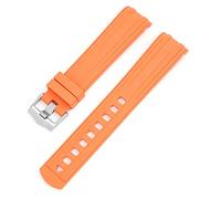 TPUOTI Curvo Fine Fluorous Gomma di silicone cinturini Per Omega New Seamaster 300 universo 007 20mm 22m Guarda Morbido cinturino Uomini Replaceme, 20mm, Agata