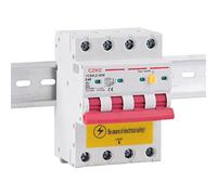 TPUOTI YCB9LE-80M 4P interruttore di corrente residua con protezione da sovracorrente e perdite 230V RCBO MCB 30mA 6-80A (colore: YCB9LE-80M 4P, dimensioni: 32A)