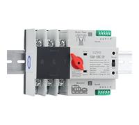 TPUOTI YCQ4-100E/3P interruttore di trasferimento automatico a doppia alimentazione 220V AC 8kA interruttori ATS su guida DIN alimentazione ininterrotta 63A 100A (colore: 3P, dimensioni: 63A)