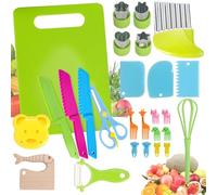 TPVUPC 27 Pezzi Coltelli da Cucina per Bambini, Montessori Coltello, Cucina Giocattolo Per Bambini, Coltello Montessori Pelapatate per Tagliare e Cucinare Frutta o Verdura