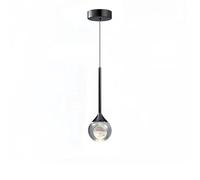 TPWEWRX Lampada a sospensione moderna Art Déco Moon Lampada a sospensione da letto da lettura Lampade a sospensione per soggiorno (Black)