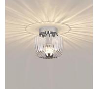 TPWEWRX Lampada da soffitto moderna nordica E14 Lampade da soffitto semi-incassate per ingresso corridoio guardaroba soggiorno camera da letto (Silver)