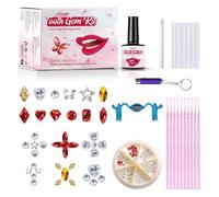 Tpyag Brillantini Denti,Kit Brillantini Per Denti,Tooth Gems Kit,Decorazione dei Denti in Cristallo Fai-Da-Tè, Ornamenti di Gioielli con Denti Rimovibili Lucidi, per la Decorazione di Feste Cosplay