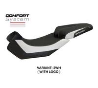 Tpz Italia Rivestimento sella compatibile - Aprilia Caponord 1200 2013 - 2017 - mod Nuoro 2 Comfort System 6BL (nero) CON LOGO