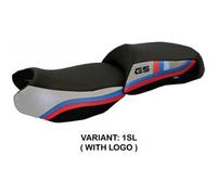 Tpz Italia Rivestimento sella compatibile - BMW R 1200 GS 2013 - 2018 - mod Exclusive Anniversary 1SL (argento) CON LOGO