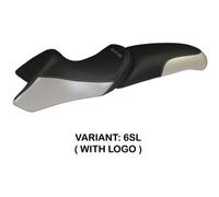 Tpz Italia Rivestimento sella compatibile BMW R 850 R (94-07) modello Matera CON LOGO 6SL (argento)