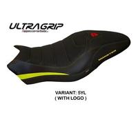 Tpz Italia Rivestimento sella compatibile Ducati Monster 821 / 1200 (17-20) modello Piombino 2 ultragrip CON LOGO 5YL (giallo)