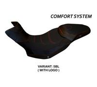 Tpz Italia Rivestimento sella compatibile Ducati Multistrada 1200 / 1260 Enduro (16-21) modello Sona 1 comfort system CON LOGO 5BL (nero)