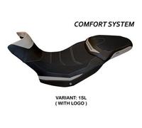 Tpz Italia Rivestimento sella compatibile Ducati Multistrada 1200 / 1260 Enduro (16-21) modello Sona 1 comfort system 1SL (argento) CON LOGO