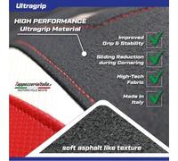 Tpz Italia Rivestimento sella compatibile Kawasaki Ninja 250 (18-19) modello Rainha ultragrip 4RD (rosso) CON LOGO