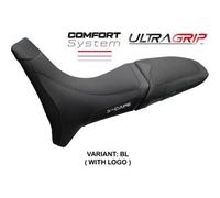 Tpz Italia Rivestimento sella compatibile - Moto Morini X-Cape 700 2025 - 2026 - mod Rieti Ultragrip Comfort System CON LOGO BL (nero)