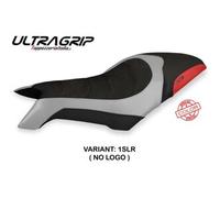 Tpz Italia Rivestimento sella compatibile MV Agusta Dragster 800 (19-23) modello Svaliava special color ultragrip NO LOGO 1SLR (argento-rosso)
