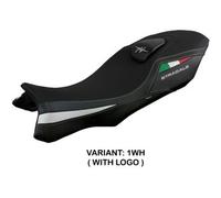 Tpz Italia Rivestimento sella compatibile MV Agusta Stradale 800 (15-17) modello Loei 1WH (bianco) CON LOGO