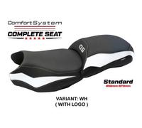 Tpz Italia Sella completa compatibile - BMW R 1250 GS - mod Paphos Comfort System - Standard CON LOGO GRG (grigio-oro)
