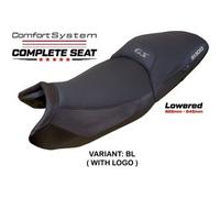 Tpz Italia Sella completa compatibile - BMW R 1300 GS 2023-2025 - mod Dorfen Comfort System - Ribassata CON LOGO BE (blu)