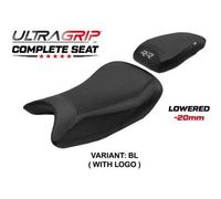 Tpz Italia Sella completa compatibile - BMW S 1000 RR 2019-2025 - mod Varel Ultragrip - Ribassata CON LOGO BL (nero)