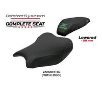 Tpz Italia Sella completa compatibile - Kawasaki Z 900 2017-2024 - mod Liaka Complete Comfort Seat - Ribassata CON LOGO BLR (nero-rosso)