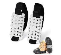 TPZORJX 1 paio Ramponi da Ghiaccio,Spike antiscivolo scarpe da trekking, Ramponcini per Scarponi, Catene Scarpe Invernali Antiscivolo, per scarpe da neve, ghiaccio e ghiaccio